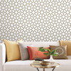 Grace & Gardenia Tropical Trellis Tan Premium Peel and Stick Wallpaper