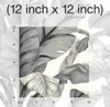 Grace & Gardenia Black and White Tropical Banana Leaf 27 inch wide Peel and Stick wallpaper