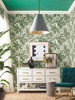 Grace & "Gardenia Tropical Areca Palm Leaves Green on White Peel and Stick Wallpaper 27" x 20'