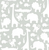 NuWallpaper by Brewster NUW1393 Grey Its A Jungle In Here Peel & Stick Wallpaper