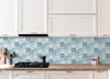 Grace & Gardenia Blue and White Mosaic Tile GW2009W  Peel and Stick Wallpaper