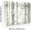 Chesapeake by Brewster 3118-12601 Birch & Sparrow Pioneer Off-White Birch Tree Wallpaper