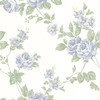 Beacon House by Brewster 302-66878 Bloom Blue Floral Trail Wallpaper