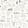 Chesapeake by Brewster 3118-01473 Birch & Sparrow North Hills Off-White Camping Quotes Wallpaper