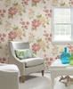 A-Street Prints by Brewster 2656-004004 Claressa Apricot Floral Wallpaper