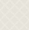 NU1425 Quatrefoil Peel & Stick Wallpaper with Curvy Trellis Print in Taupe Neutral Off White Colors Kids Style Peel and Stick Adhesive Vinyl