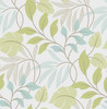 NU1657 Meadow Peel & Stick Wallpaper with Entangled Leaves Lush Accent in Blue Green Gray Colors Kitchen & Bath Style Peel and Stick Adhesive Vinyl