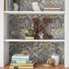 NU3039 Groovy Garden Peel & Stick Wallpaper with Dreamy Forest Pattern in Grey Green Red Blue Colors Modern Style Peel and Stick Adhesive Vinyl