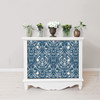 NuWallpaper by Brewster NUW1689 Bohemian Damask Indigo Peel & Stick Wallpaper