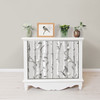 NU1694 Mountain Birch Peel & Stick Wallpaper with Tree Forest in Grey Off White Colors Modern Style Peel and Stick Adhesive Vinyl