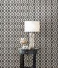 KItchen & Bath Essentials by Brewster 2766-20133 Kelso Black Geometric Wallpaper