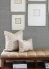 Kenneth James by Brewster 2732-80043 Binan Slate Grasscloth Wallpaper