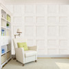 Grace & Gardenia G65001 White Traditional  Paneled Walls Wallpaper