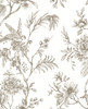 A−Street Prints by Brewster 2763-24236 Moonlight Jessamine Taupe Floral Trail Wallpaper