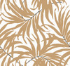 York AT7055 Tropics Bali Leaves Wallpaper off white, tan, darkest grey