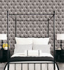 Norwall Wallcoverings LL29571 Illusions 2 Buttonback Gray Silver Wallpaper