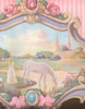 York Wallcoverings JV6216B Princess White Horse Pink Castle Extra Wide Extra Wide Wallpaper Border Retro Design