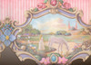 York Wallcoverings JV6216B Princess White Horse Pink Castle Extra Wide Extra Wide Wallpaper Border Retro Design