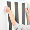 York Wallcoverings Stripes Resource Library SR1691 3" Stripe Wallpaper Black/White