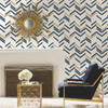 RoomMates RMK9002WP Chevron Stripe Peel & Stick Wallpaper Blue