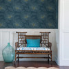 A-Street Prints by Brewster 2764-24318 Mistral Mythic Blue Floral Wallpaper