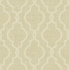 Kenneth James by Brewster PS41704 Palm Springs Geometric Jute Gold Quatrefoil Wallpaper