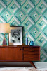 York Wallcoverings UC3830 Modern Art Wynwood Geometric Wallpaper Aqua