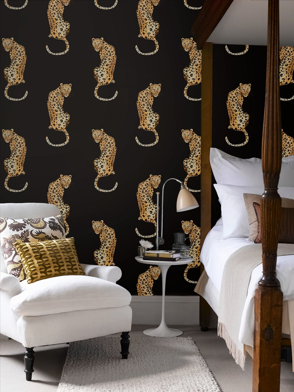 leopard print vinyl wallpaper