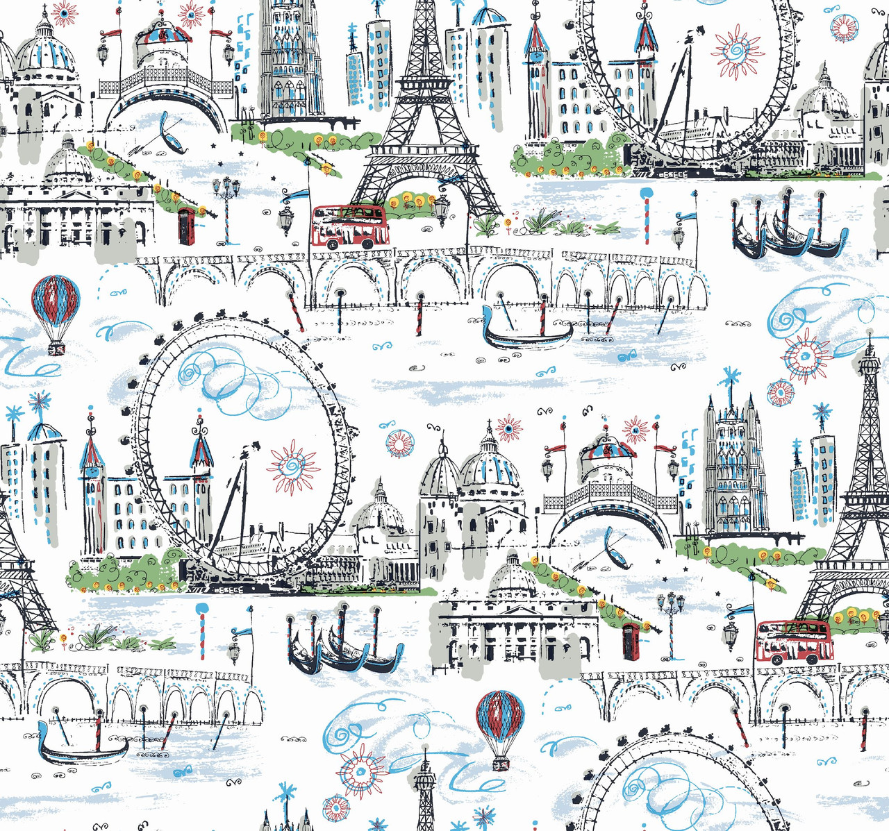 York Wallcoverings KI0585 A Perfect World Novelty Euro ScenicWallpaper ...