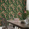 York Wallcoverings TC2651 Tropical Love Birds Wallpaper,Black / Green / Peach/ Red Prepasted Surestrip 27 In wide x 27 ft long 60.8 Sq Ft Designer Quality