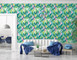GN2021 Tropical Fantasy Fine Wallpaper Roll size 26 inch Wide x 27ft. Long, Green, Blue, Pink