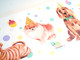 GB90041 Party Dogs Peel and Stick Wallpaper Border 10in Height x 15ft Long Off White Beige Brown Black