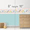 GB90071 Watercolor Birds Peel and Stick Wallpaper Border 10in Height x 15ft Pink Yellow Blue Gray