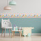 GB90071 Watercolor Birds Peel and Stick Wallpaper Border 10in Height x 15ft Pink Yellow Blue Gray
