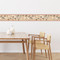 GB80011 Coffee Illustrations Peel and Stick Wallpaper Border 10in Height x 15ft Beige Brown Burgundy