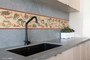 GB80011 Coffee Illustrations Peel and Stick Wallpaper Border 10in Height x 15ft Beige Brown Burgundy