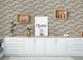 SV5450 Tan Brick Wallpaper Peel & Stick Tan / Gray / Light Brown Contact Paper