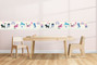 GB90260 Grace & Gardenia Colorful Cats Peel and Stick Wallpaper Border 10in Height x 15ft Long, Pink Blue Green Cream