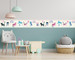 GB90260 Grace & Gardenia Colorful Cats Peel and Stick Wallpaper Border 10in Height x 15ft Long, Pink Blue Green Cream