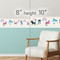 GB90260 Grace & Gardenia Colorful Cats Peel and Stick Wallpaper Border 10in Height x 15ft Long, Pink Blue Green Cream