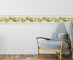GB50140g8 Grace & Gardenia Olive Branch Peel and Stick Wallpaper Border 8 in Height x 15ft Long, Beige Green Brown