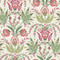 MN1914 Seaside Jacobean Wallpaper Beige / Green / Red from Mediterranean by York Wallcoverings