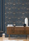 M1704 Windsor Damask Wallpaper in Blue Colors with Design Soft Glamour Traditional Style Non Woven Unpasted Wall Covering by Brewster