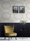 NW44303 Crossroads Geo Geometric Contemporary Style Metallic Gold Vinyl Self-Adhesive Wallpaper by NextWall Made in Netherlands
