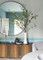 2988-71107 Hilton Aqua Blue Marbled Paper Transitional Wallpaper Vinyl Unpasted Wall Covering Inlay Collection from A-Street Prints by Brewster made in United States