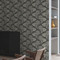 DT5134 Dancing Leaves Black Gray Unpasted Non Woven Botanical Wallpaper from Candice Olsen After Eight Collection Made in United States