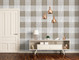 GW6071 Buffalo Plaid Wallpaper 20.5 inch wide x 15 feet long Brown Made in USA Grace and Gardenia Designs