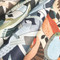 AG2018 Fauvist Flock Neutral Gray Brown Tan Abstract Theme Unpasted Non Woven Wallpaper from Artistic Abstract