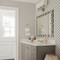 AST4335 Libby Mini Floral Stone Gray Botanical Theme Non Woven Wallpaper from Erin Gates by A-Street Prints Made in United States