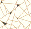 York Wallcoverings RY2702 Black and White Resource Library Prismatic Removable Wallpaper Metallic Gold Black White